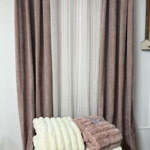 PEMBA HOGAR 4 Cortina Terciopelo Rosa