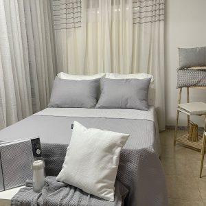 Colcha Reversible de Verano Gris
